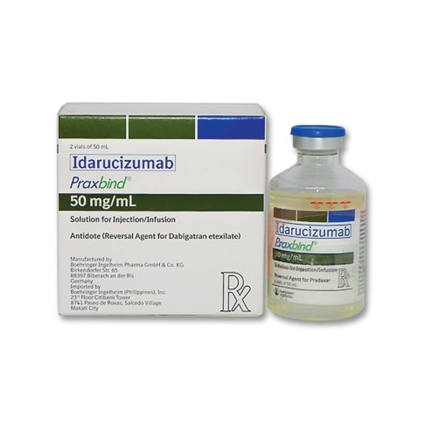 PRAXBIND Idarucizumab 50mg / mL Solution for IV Injection 1's price in ...